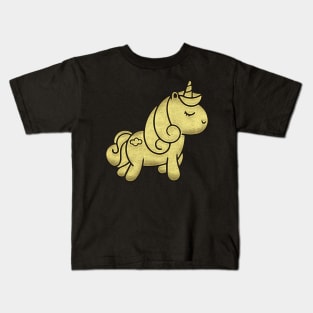 Cute gold Unicorn Kids T-Shirt